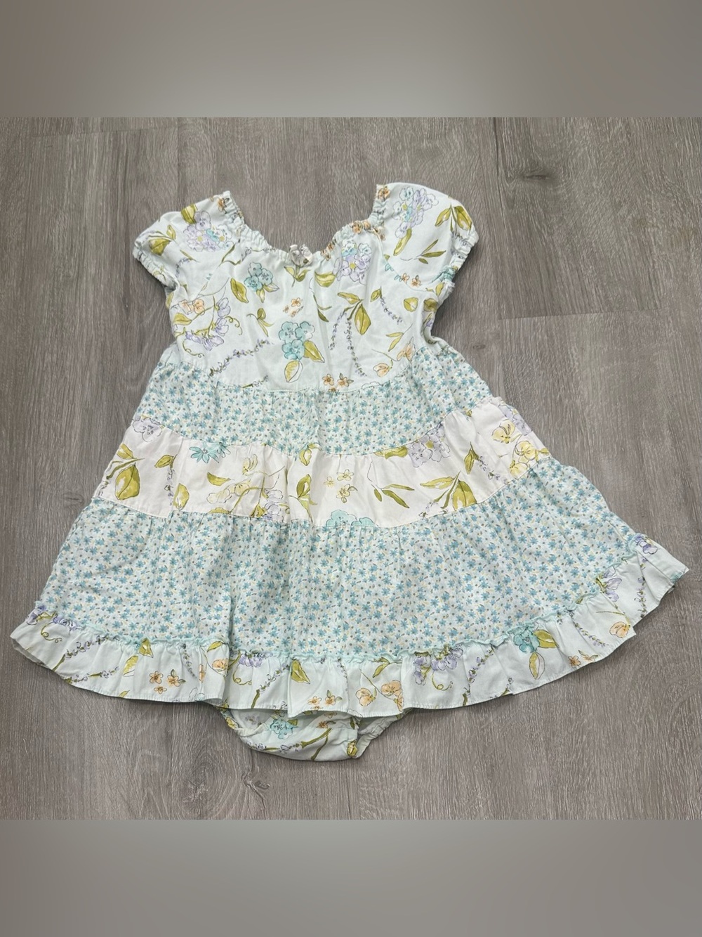 2t Gymboree White Floral Tiered Dress Vintage 2004